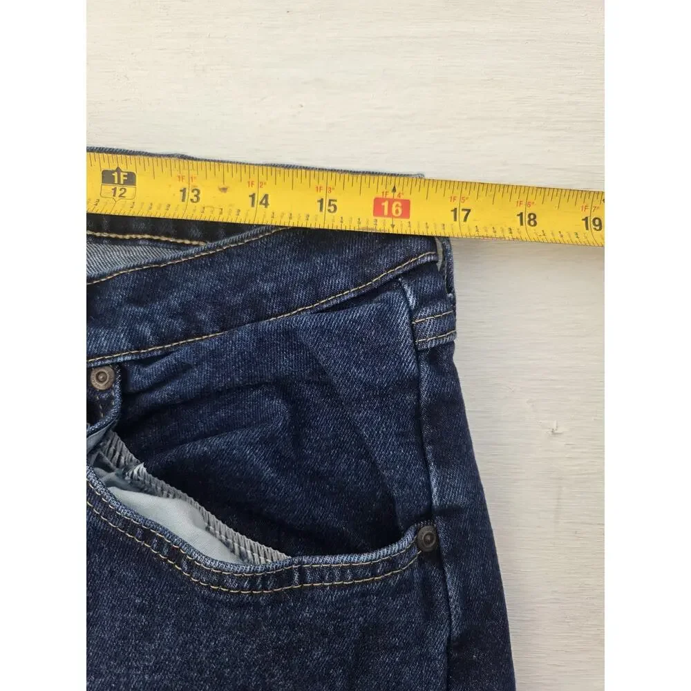 Wrangler Jeans Mens 36x34 Dark Wash Straight Leg Denim Cotton Made in Mexico